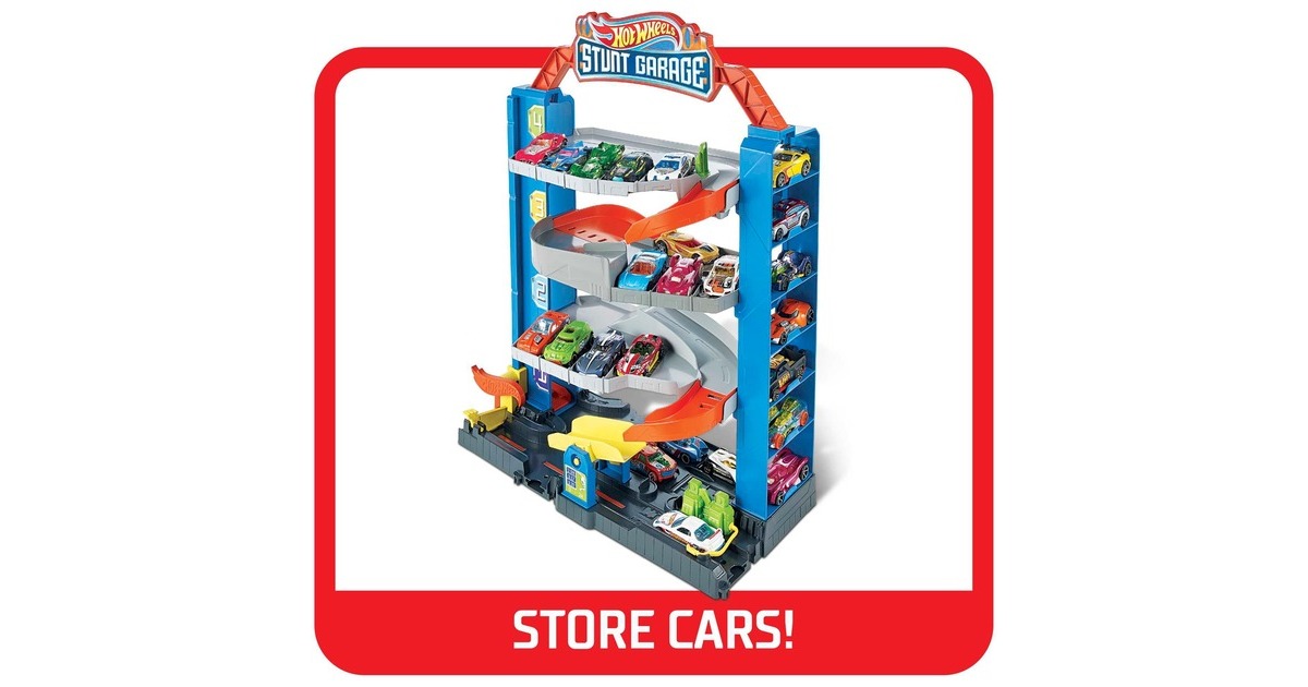 Hot Wheels City Stunt Garage Spielset, Spielgebäude