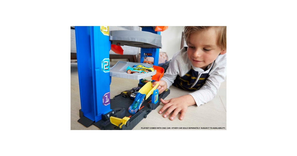 Hot Wheels City Stunt Garage Spielset, Spielgebäude