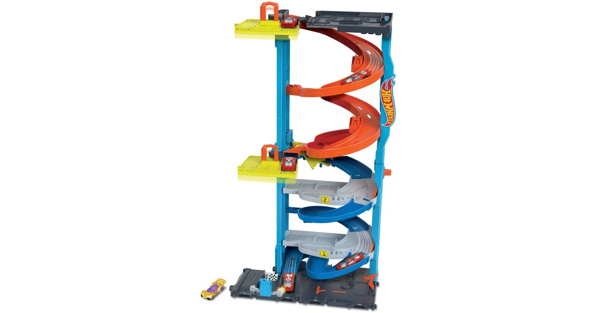 Hot Wheels City Transforming Race Tower, Rennbahn(inkl. 1 Spielzeugauto)
