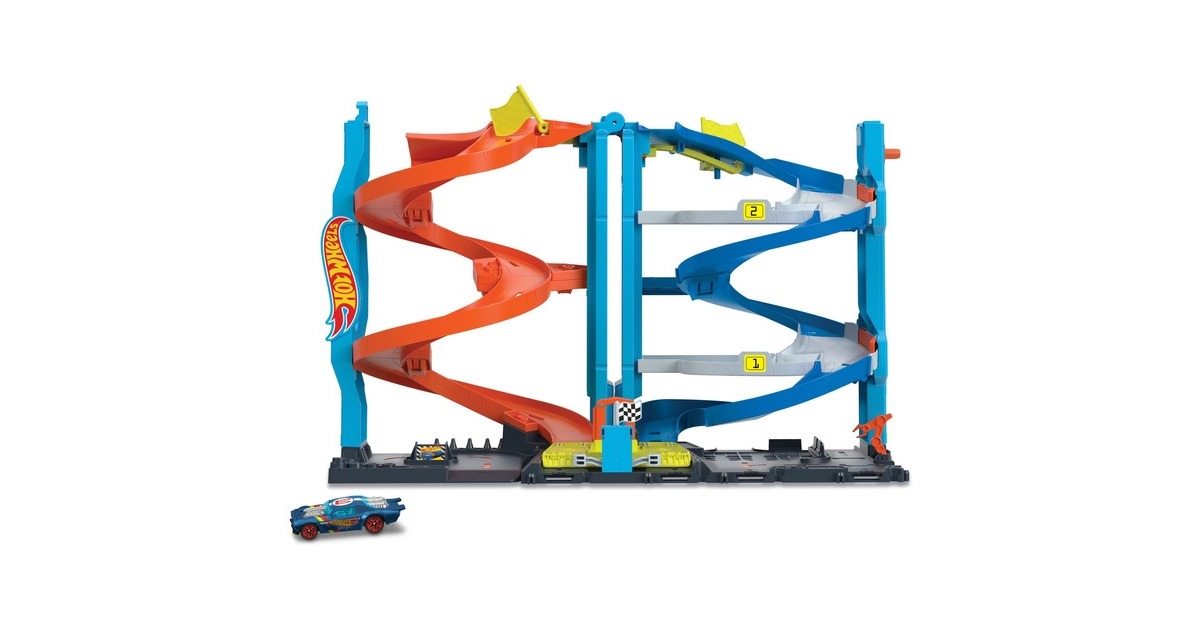 Hot Wheels City Transforming Race Tower, Rennbahn(inkl. 1 Spielzeugauto)