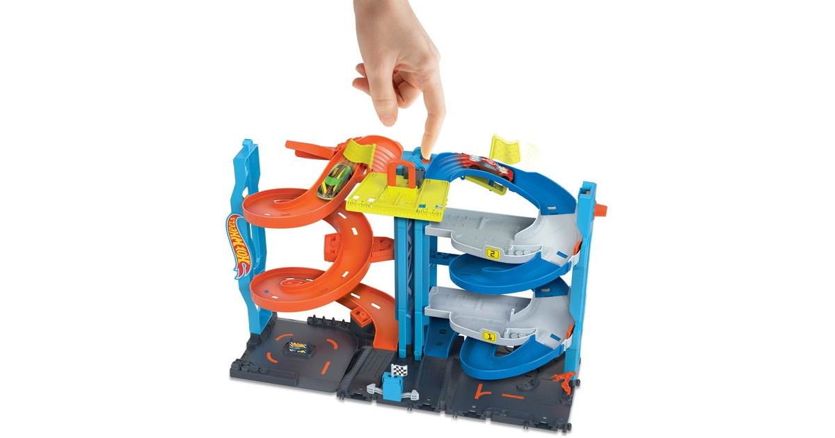 Hot Wheels City Transforming Race Tower, Rennbahn(inkl. 1 Spielzeugauto)