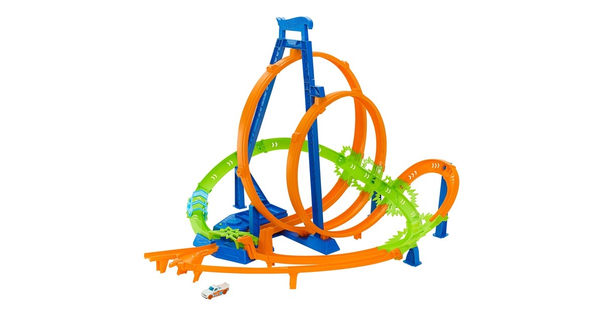 Hot Wheels Episches Crash-Rennen, Rennbahn(inkl. 1 Spielzeugauto)