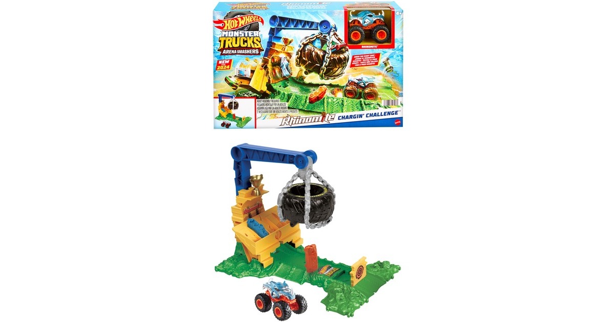 Hot Wheels Hot Wheels Monster Trucks Arena Smashers: Rhinomite Chargin, Spielfahrzeug