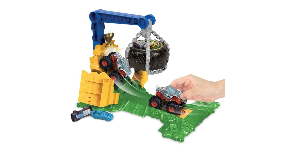 Hot Wheels Hot Wheels Monster Trucks Arena Smashers: Rhinomite Chargin, Spielfahrzeug