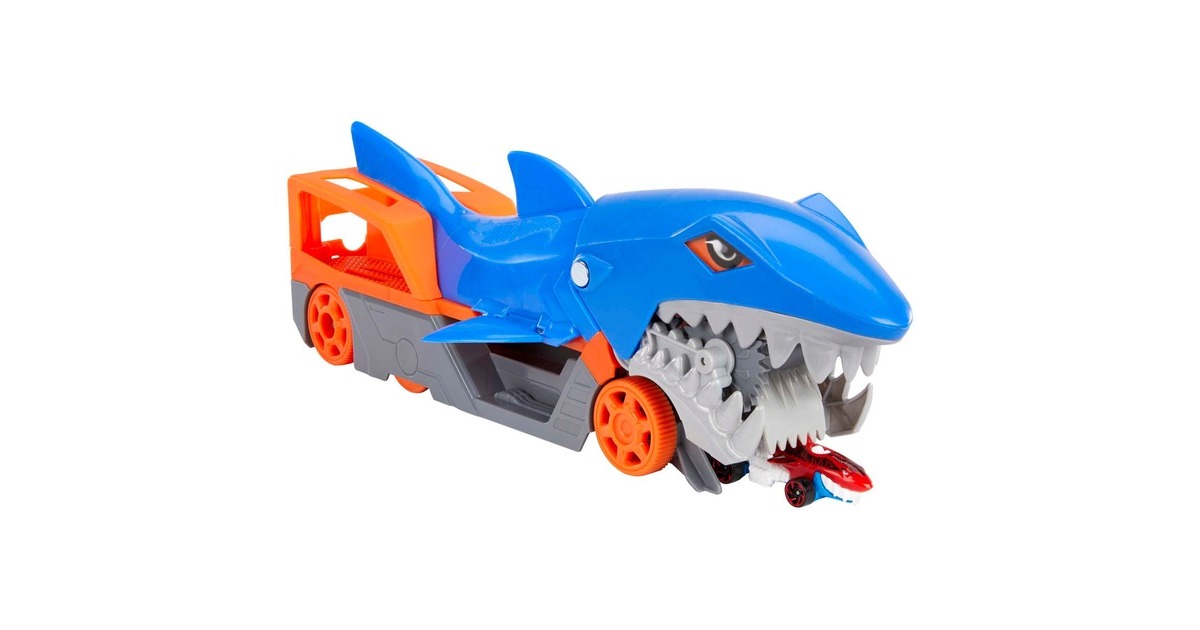 Hot Wheels Hungriger Hai-Transporter, Spielfahrzeug