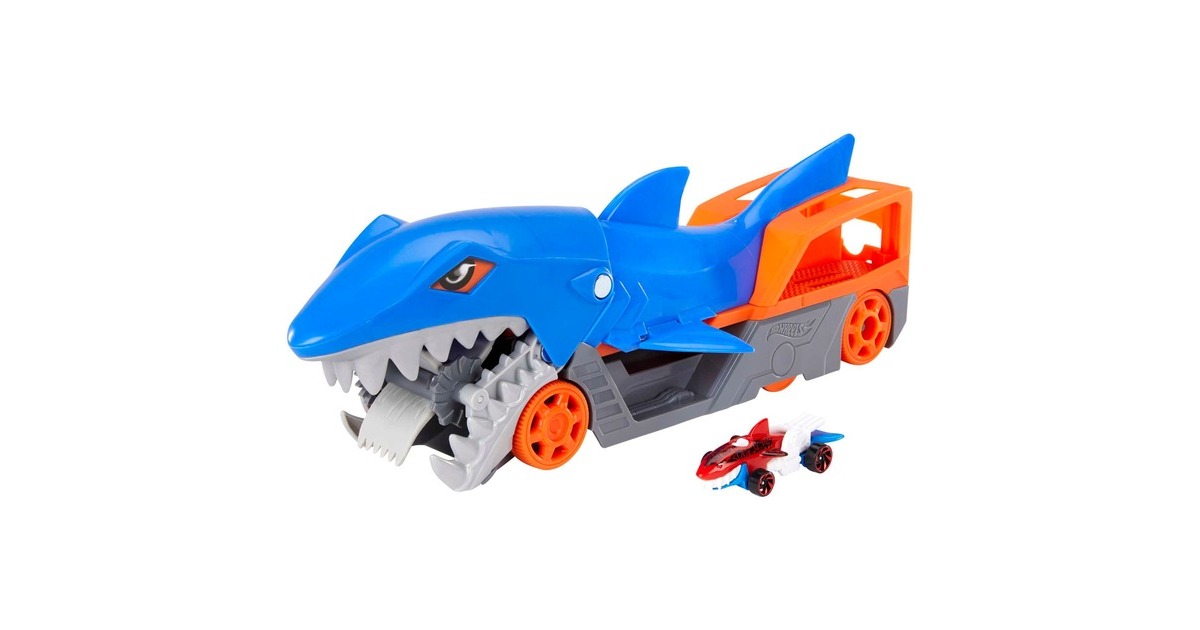 Hot Wheels Hungriger Hai-Transporter, Spielfahrzeug