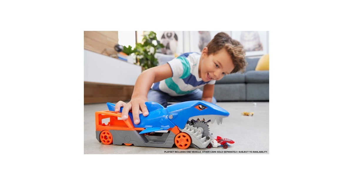 Hot Wheels Hungriger Hai-Transporter, Spielfahrzeug