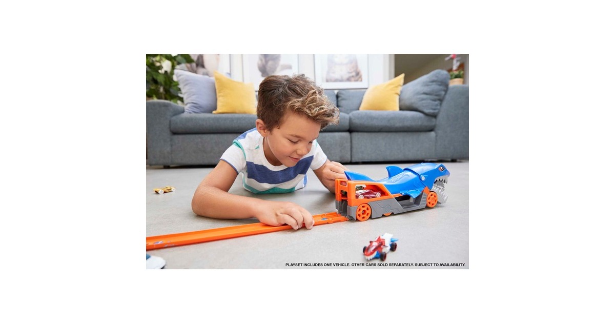 Hot Wheels Hungriger Hai-Transporter, Spielfahrzeug