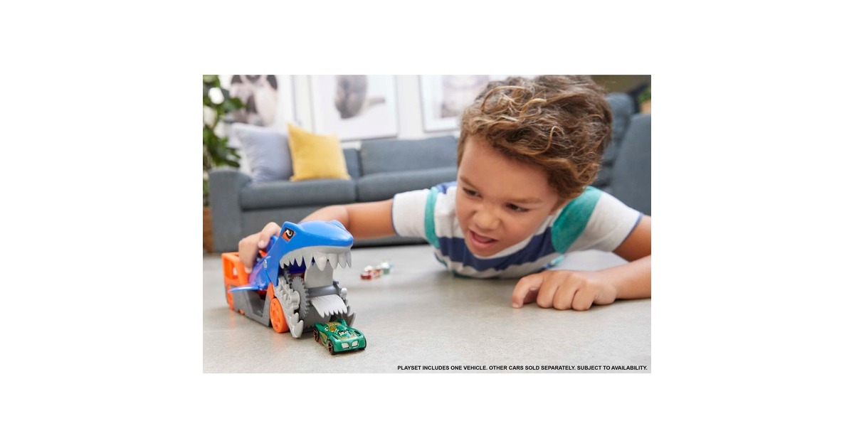 Hot Wheels Hungriger Hai-Transporter, Spielfahrzeug
