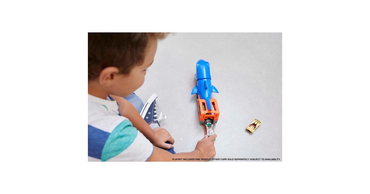 Hot Wheels Hungriger Hai-Transporter, Spielfahrzeug