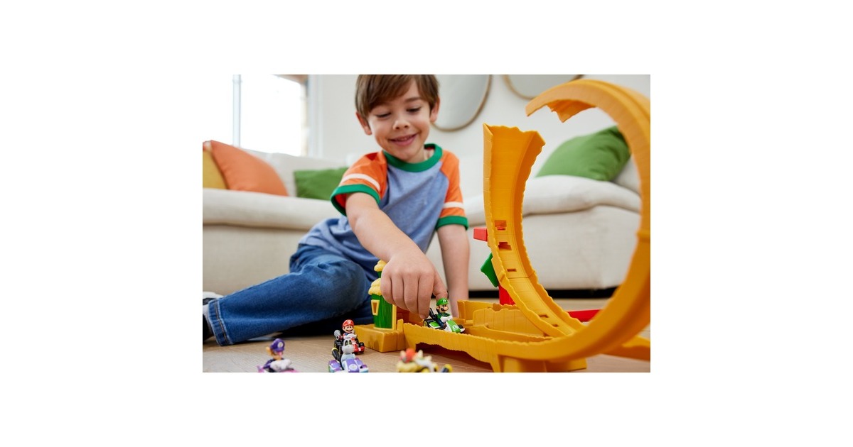 Hot Wheels Mario Kart Kong Island Track Set, Spielfahrzeug