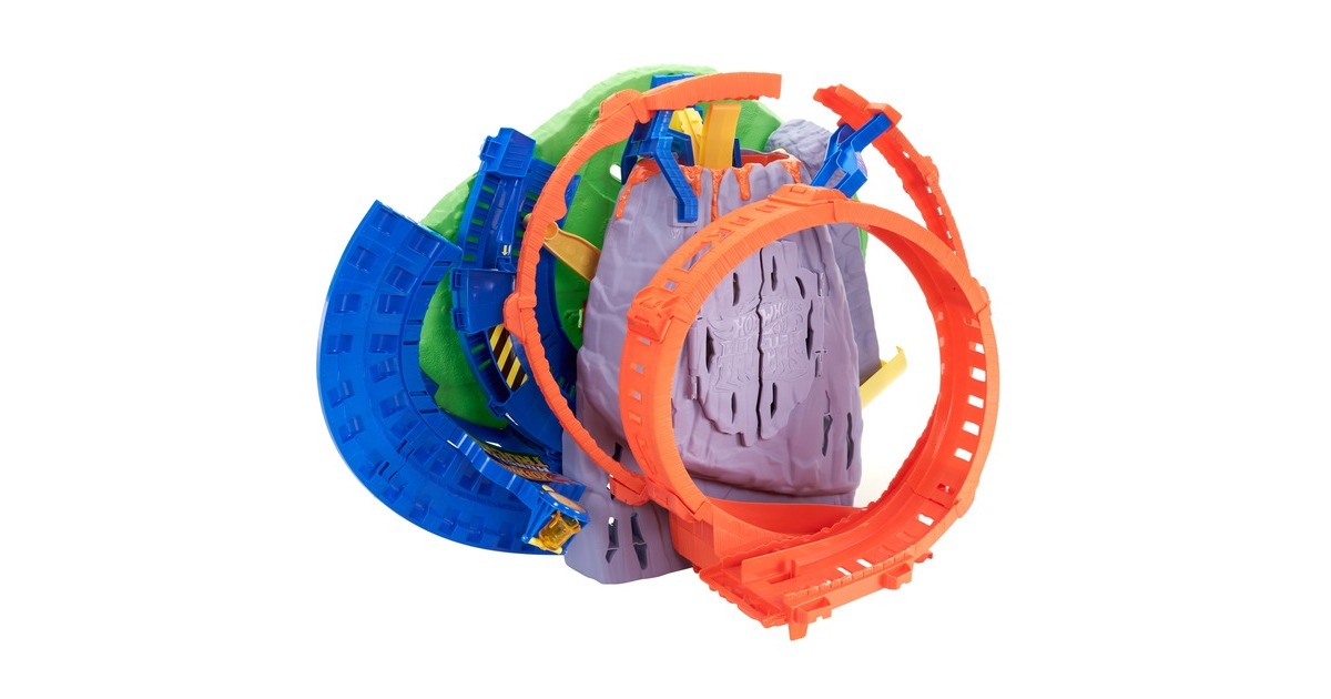 Hot Wheels Monster Trucks T-Rex Vulkanarena Spielset, Rennbahn