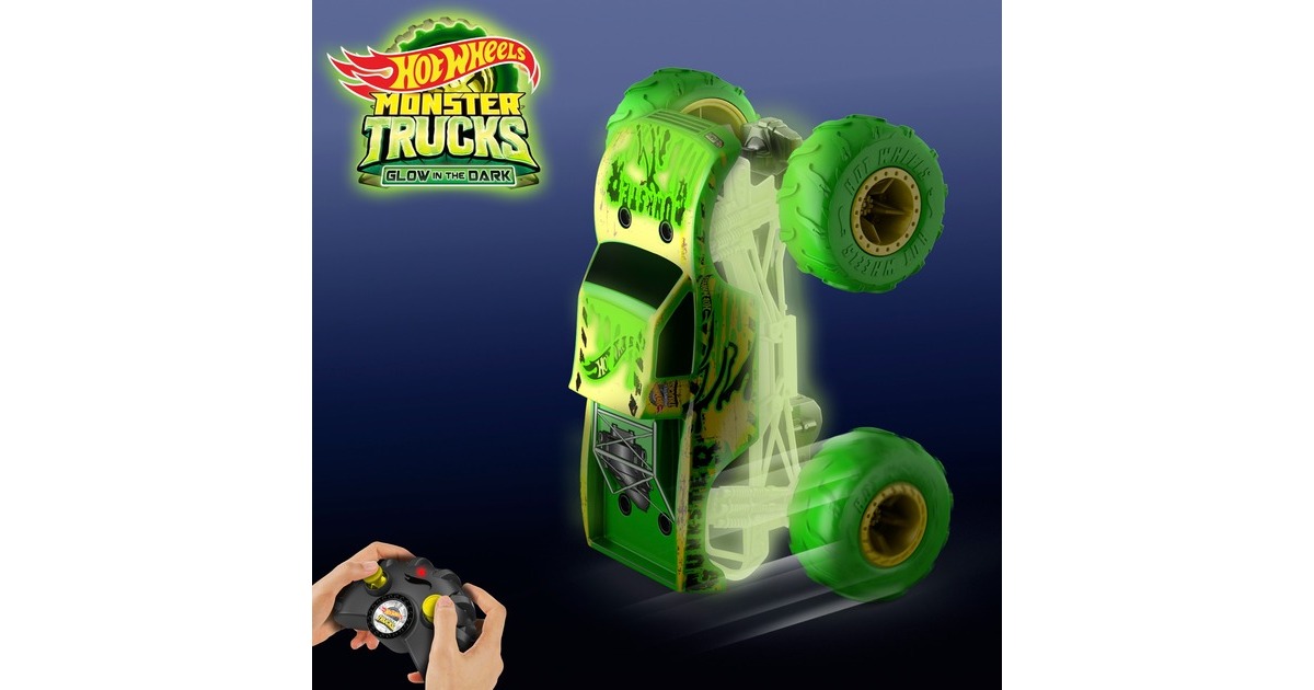 Hot Wheels RC Monster Trucks 1:15 Gunkster Glow in the Dark