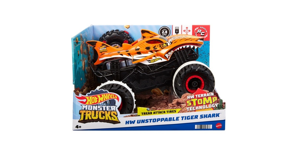 Hot Wheels RC Monster Trucks Tiger Shark 1:15