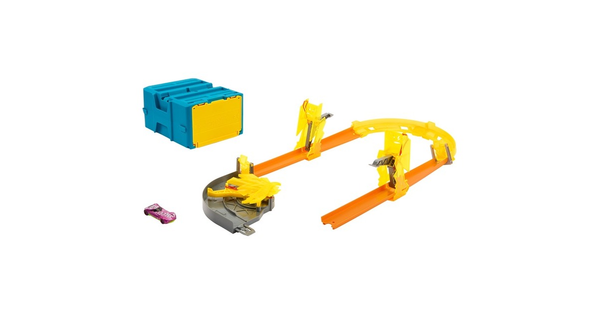 Hot Wheels Track Builder Lightning Boost Pack, Rennbahn(inkl. 1 Spielzeugauto)