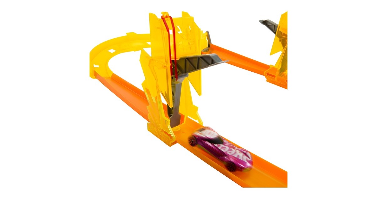 Hot Wheels Track Builder Lightning Boost Pack, Rennbahn(inkl. 1 Spielzeugauto)