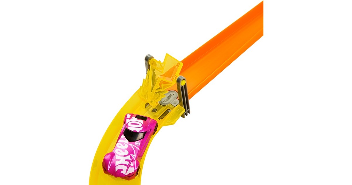 Hot Wheels Track Builder Lightning Boost Pack, Rennbahn(inkl. 1 Spielzeugauto)