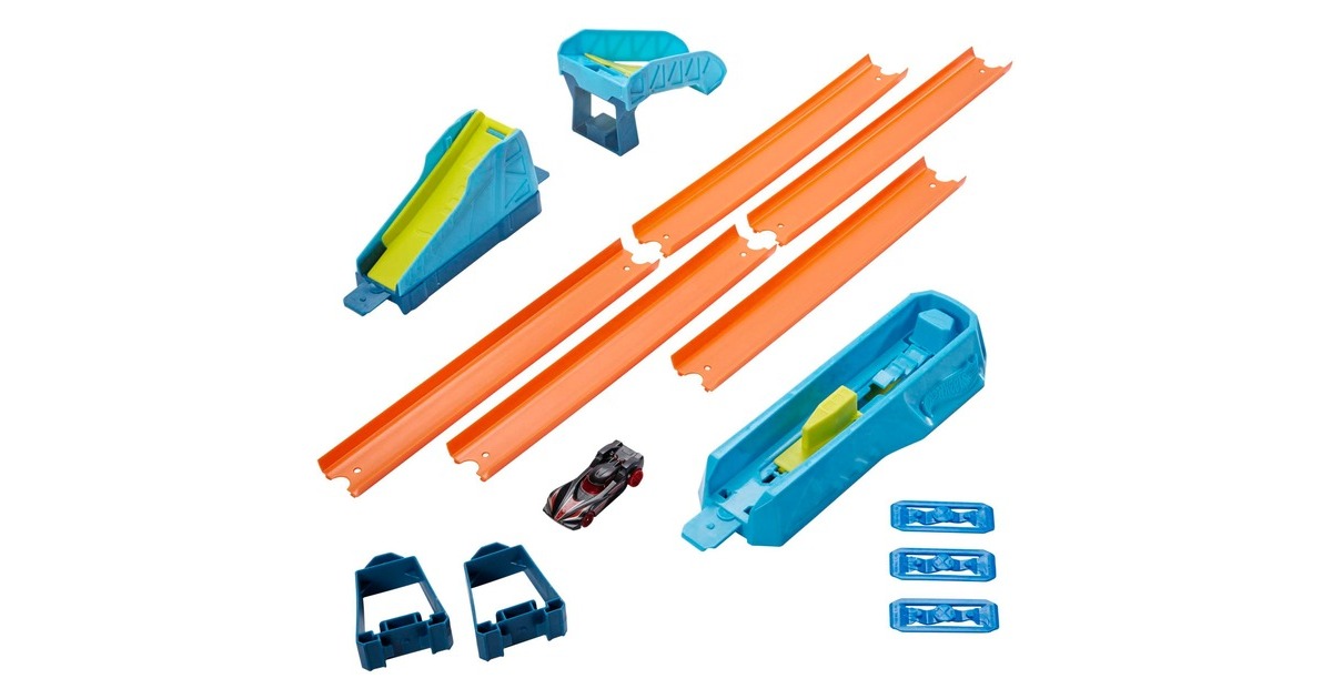 Hot Wheels Track Builder Unlimited Weitsprung-Set, Rennbahn