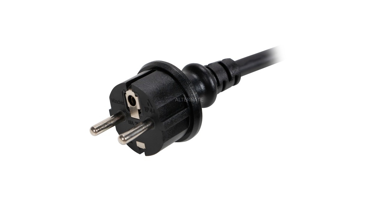 Schutzkontakt, 0%(schwarz, 5 Meter, 0% MWST, für Hoymiles HMS Wechselrichter)