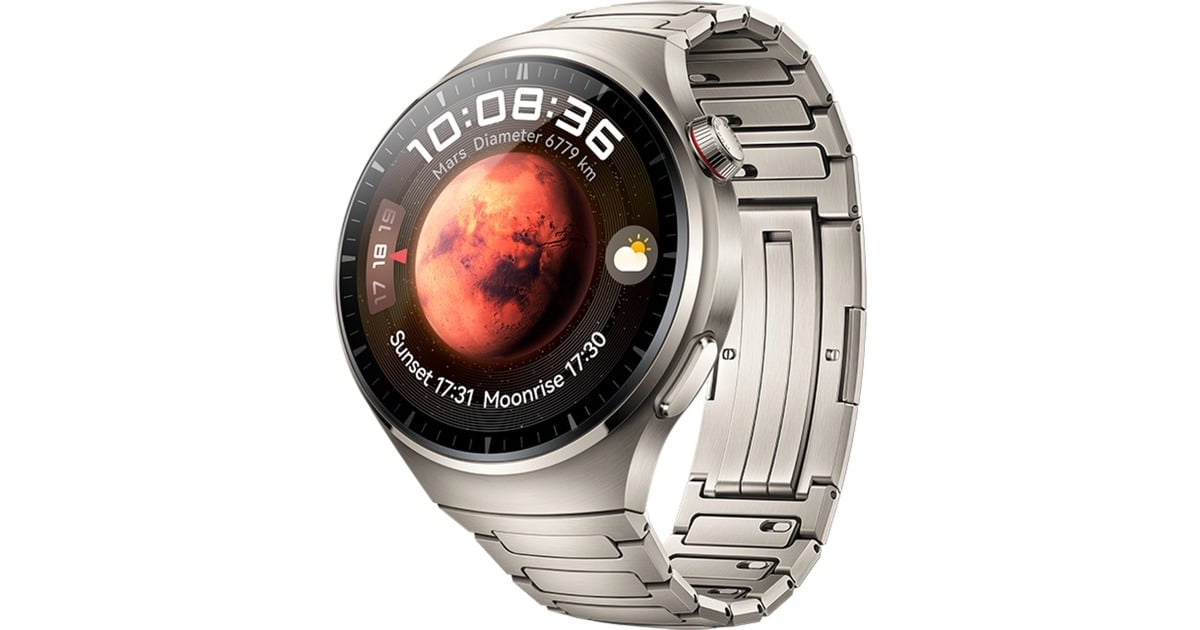 Huawei Watch 4 Pro (Medes-L19M), Smartwatch(titan, Armband: Titanium, Titan)