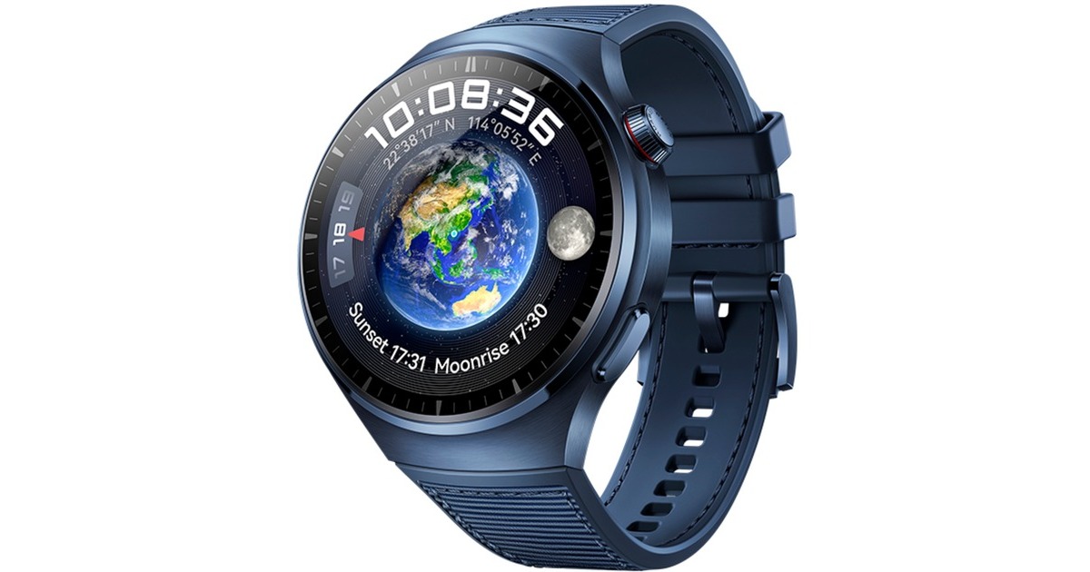 Huawei Watch 4 Pro (Medes-L19W) bu, Smartwatch(blau, Armband: blau, aus Fluorelastomer)