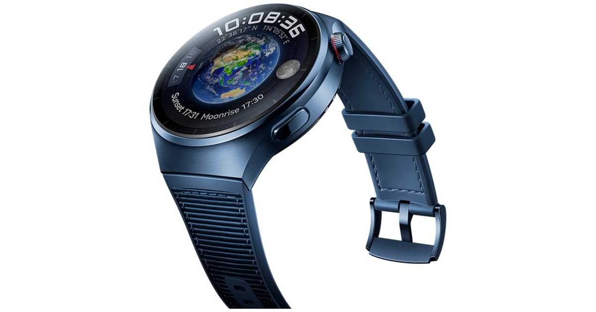 Huawei Watch 4 Pro (Medes-L19W) bu, Smartwatch(blau, Armband: blau, aus Fluorelastomer)