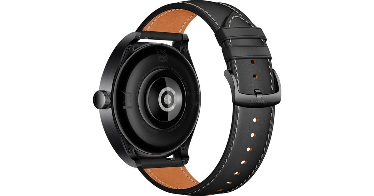 Huawei Watch Buds (Saga-B19T), Smartwatch(schwarz, schwarzes Lederamband, inkl. Kopfhörer, Outlet)