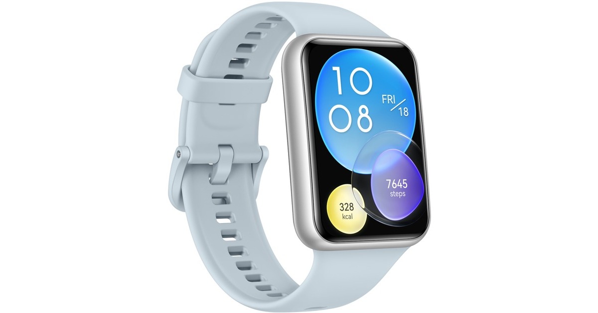Huawei Watch FIT 2 Active, Smartwatch(silber, Silikonarmband in Isle Blue) Huawei Watch FIT 2 Active, Smartwatch(silber, Silikonarmband in Isle Blue)