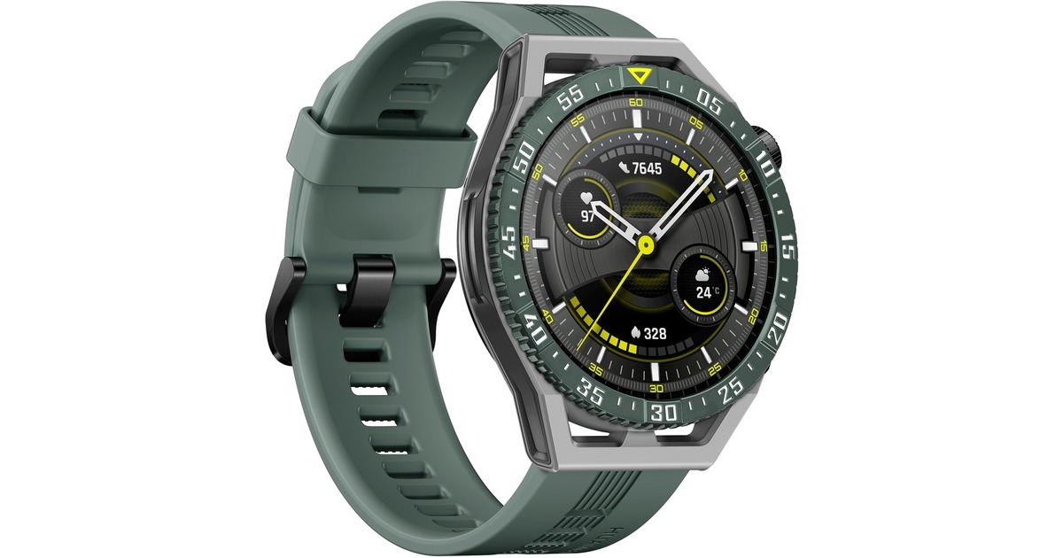 Huawei Watch GT3 SE, Smartwatch(grau, Armband: Wilderness Green, TPU-Faser)