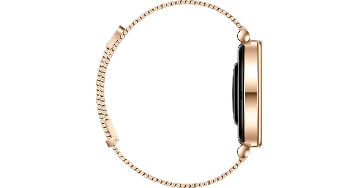 Huawei Watch GT4 41mm (Aurora-B19M), Smartwatch(gold/weiß, goldenes Milanese-Armband)
