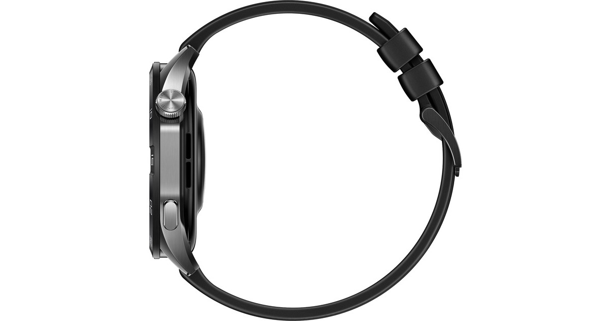 Huawei Watch GT4 46mm (Phoinix-B19F), Smartwatch(schwarz, schwarzes Fluorelastomer-Armband)