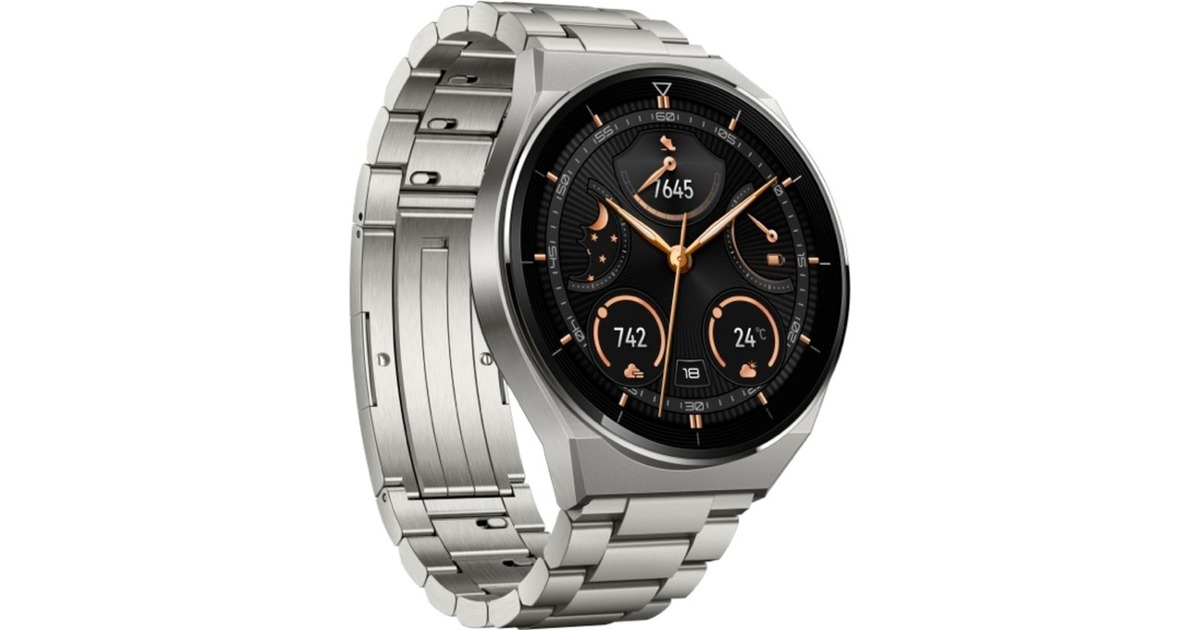 Huawei Watch GT 3 Pro Titanium, Smartwatch(titan, 46mm; Armband: Edelstahl) Huawei Watch GT 3 Pro Titanium, Smartwatch(titan, 46mm; Armband: Edelstahl)