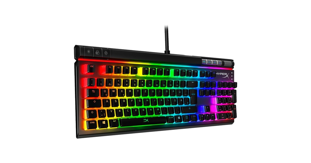 HyperX Alloy Elite 2, Gaming-Tastatur(schwarz, DE-Layout, HyperX Red)