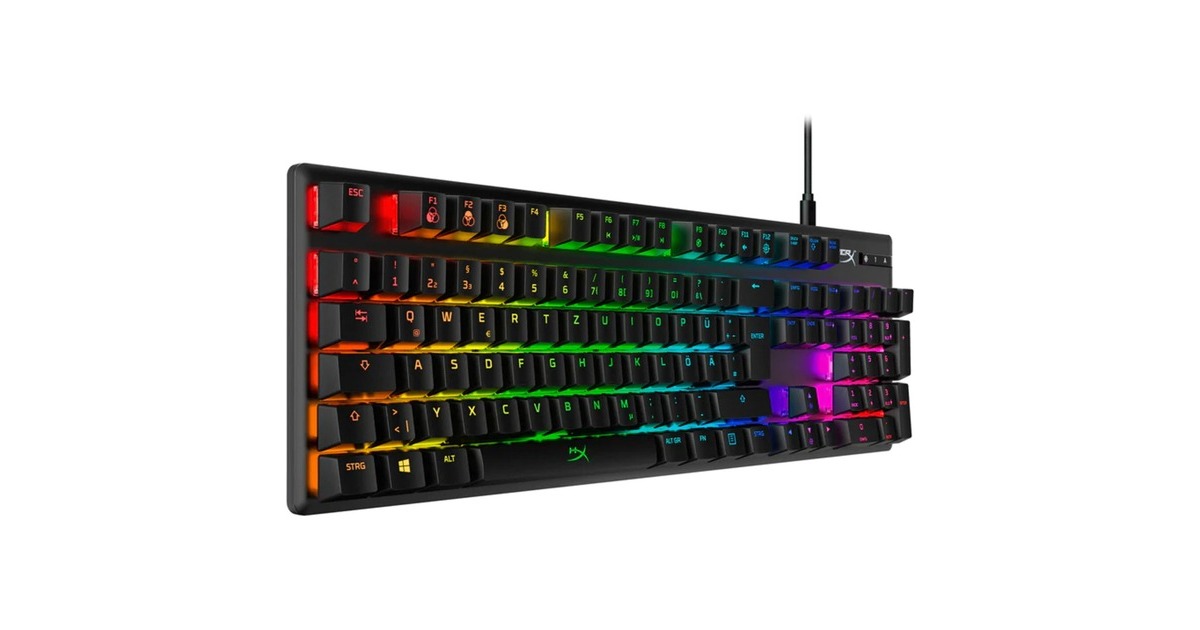 HyperX Alloy Origins, Gaming-Tastatur(schwarz, DE-Layout, HyperX Red)