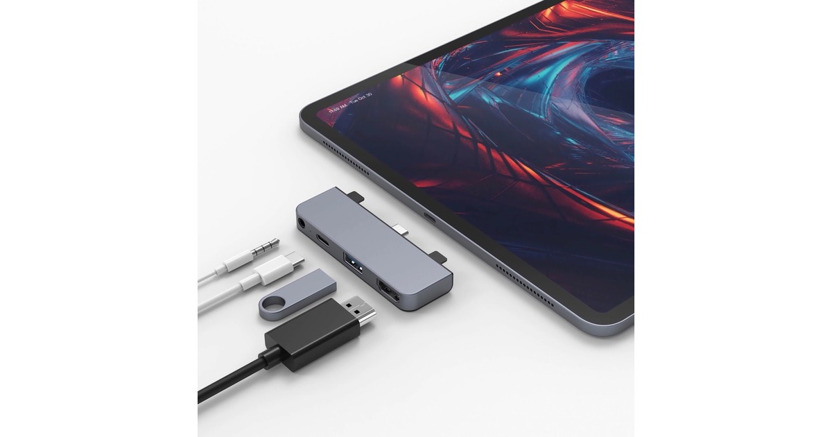 Hyper 4-in-1 USB-C Dock, Dockingstation(dunkelgrau)