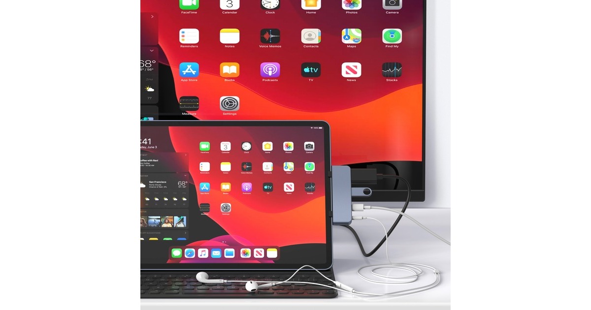 Hyper 4-in-1 USB-C Dock, Dockingstation(dunkelgrau)