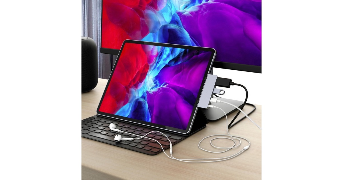 Hyper 4-in-1 USB-C Dock, Dockingstation(dunkelgrau)