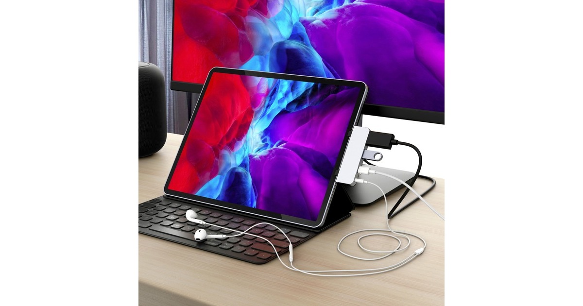 Hyper 4-in-1 USB-C Dock, Dockingstation(silber)