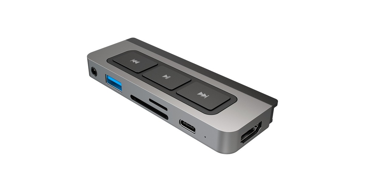 Hyper 6-in-1 USB-C MediaDock, Dockingstation(dunkelgrau)