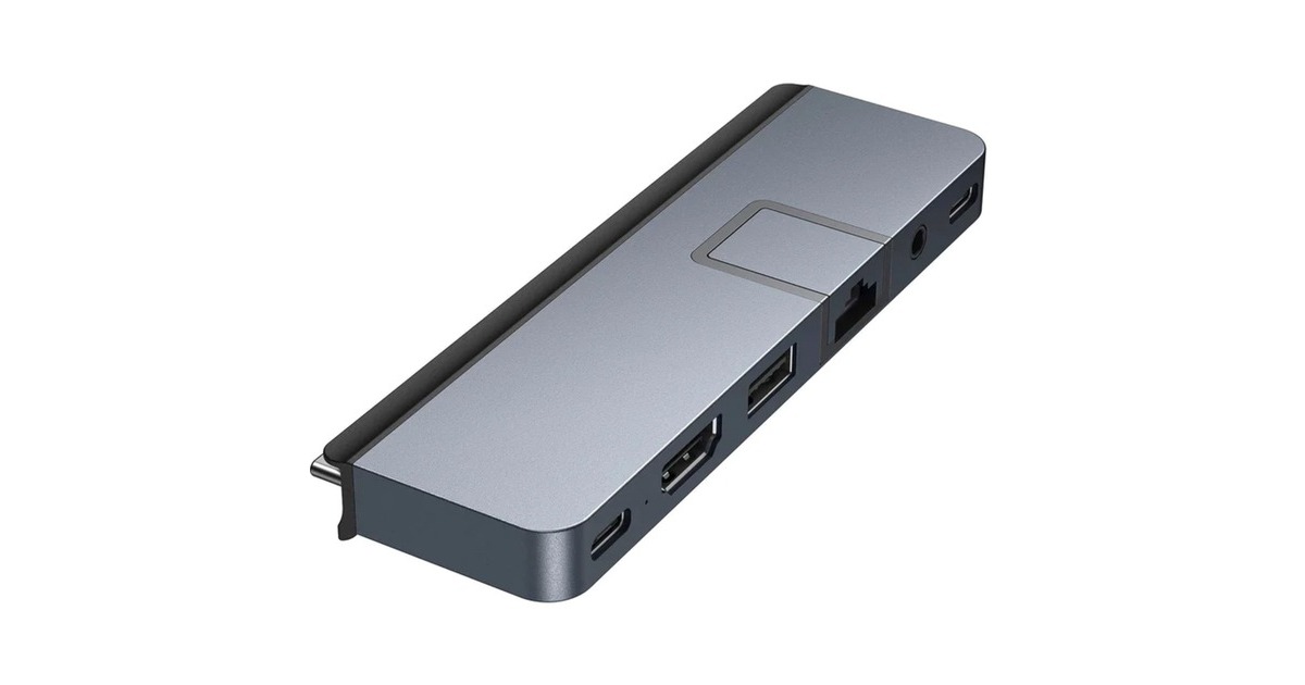 Hyper DUO PRO 7-in-2 USB-C Hub, Dockingstation(grau, USB-C, HDMI, USB4)
