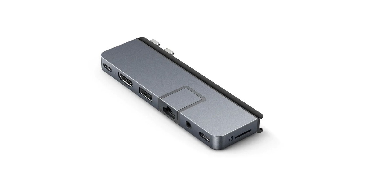 Hyper DUO PRO 7-in-2 USB-C Hub, Dockingstation(grau, USB-C, HDMI, USB4)