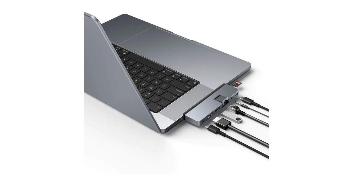 Hyper DUO PRO 7-in-2 USB-C Hub, Dockingstation(grau, USB-C, HDMI, USB4)