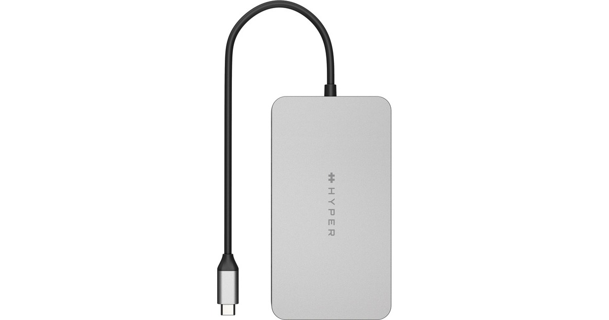 Hyper Dual 4K HDMI 10-in-1 USB-C, Dockingstation(silber, USB-C, HDMI, USB-A)
