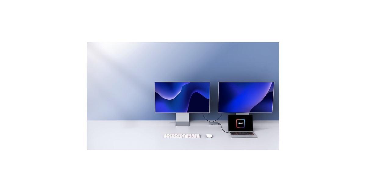Hyper Dual 4K HDMI 10-in-1 USB-C, Dockingstation(silber, USB-C, HDMI, USB-A)