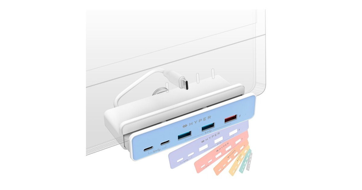 Hyper HyperDrive 5-in-1 USB-C Hub für iMac, USB-Hub(weiß)