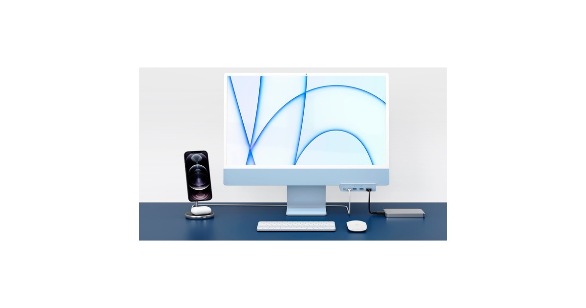 Hyper HyperDrive 5-in-1 USB-C Hub für iMac, USB-Hub(weiß)