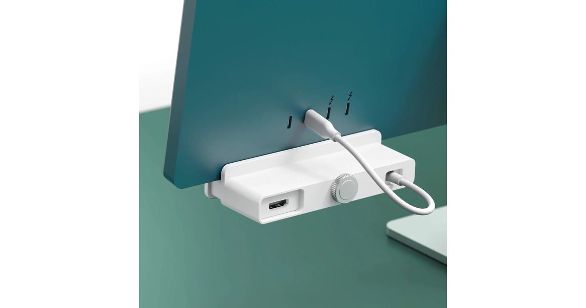 Hyper HyperDrive 6-in-1 USB-C Hub für iMac, USB-Hub(weiß)