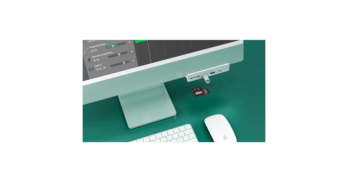 Hyper HyperDrive 6-in-1 USB-C Hub für iMac, USB-Hub(weiß)