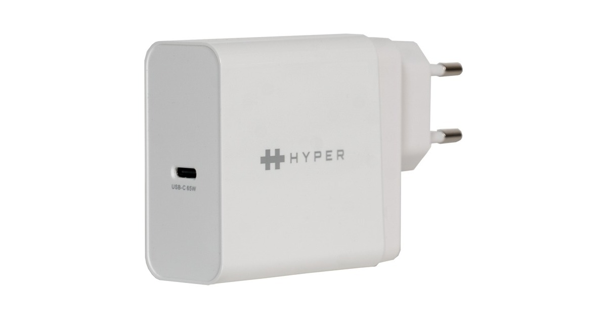 Hyper HyperJuice 65W USB-C Charger, Ladegerät(weiß, EU-Stecker)