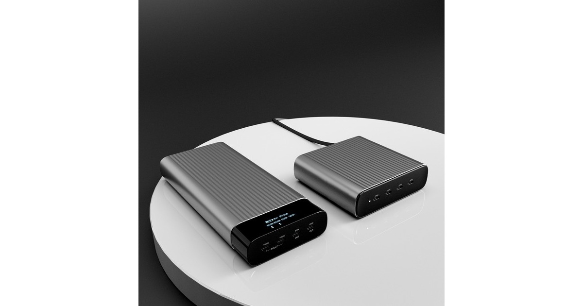 Hyper Juice 245W GaN Desktop Charger, Ladegerät(silber)